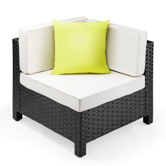 LONDON RATTAN 1pc Sofa Outdoor Furniture Setting -Corner Garden Lounge Chair