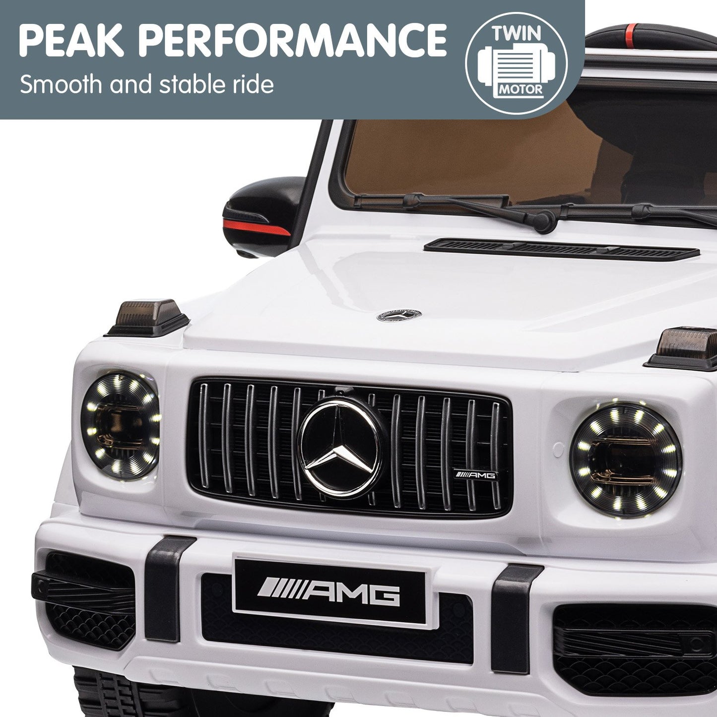 Kahuna Mercedes Benz AMG G63 Licensed Kids Ride On Electric Car Remote Control - White