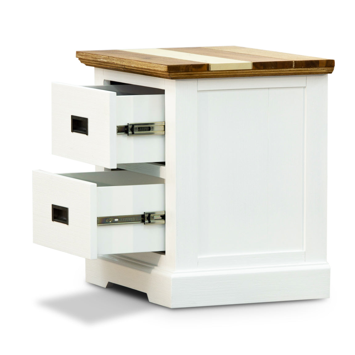 Orville Bedside Tables Drawers Storage Cabinet Shelf Side End Table - MultiColor