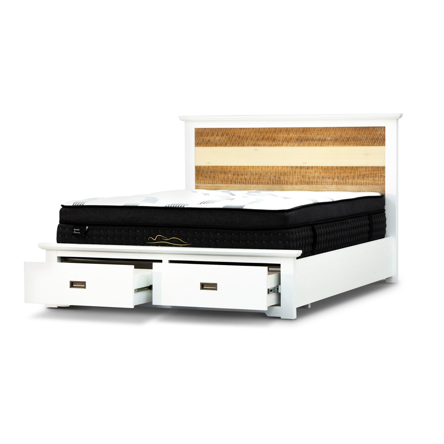 Orville 5pc King Bed Frame Suite Bedside Dresser Furniture Package - Multi Color