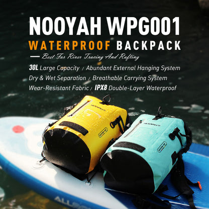 NOOYAH IPX8 Waterproof Bike Cycle Outdoor Sports Backpack Double-Layer Waterproof Bag  YELLOW