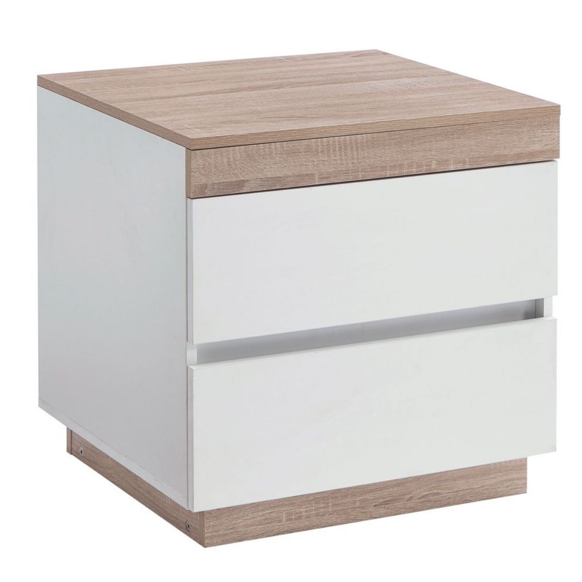 Ashley Coastal White Wooden Bedside Table