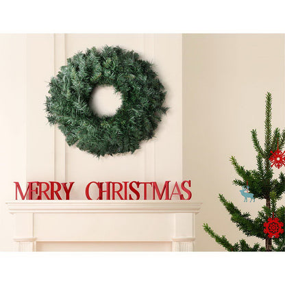 Jingle Jollys Christmas Wreath 60cm Xmas Tree Decoration Green